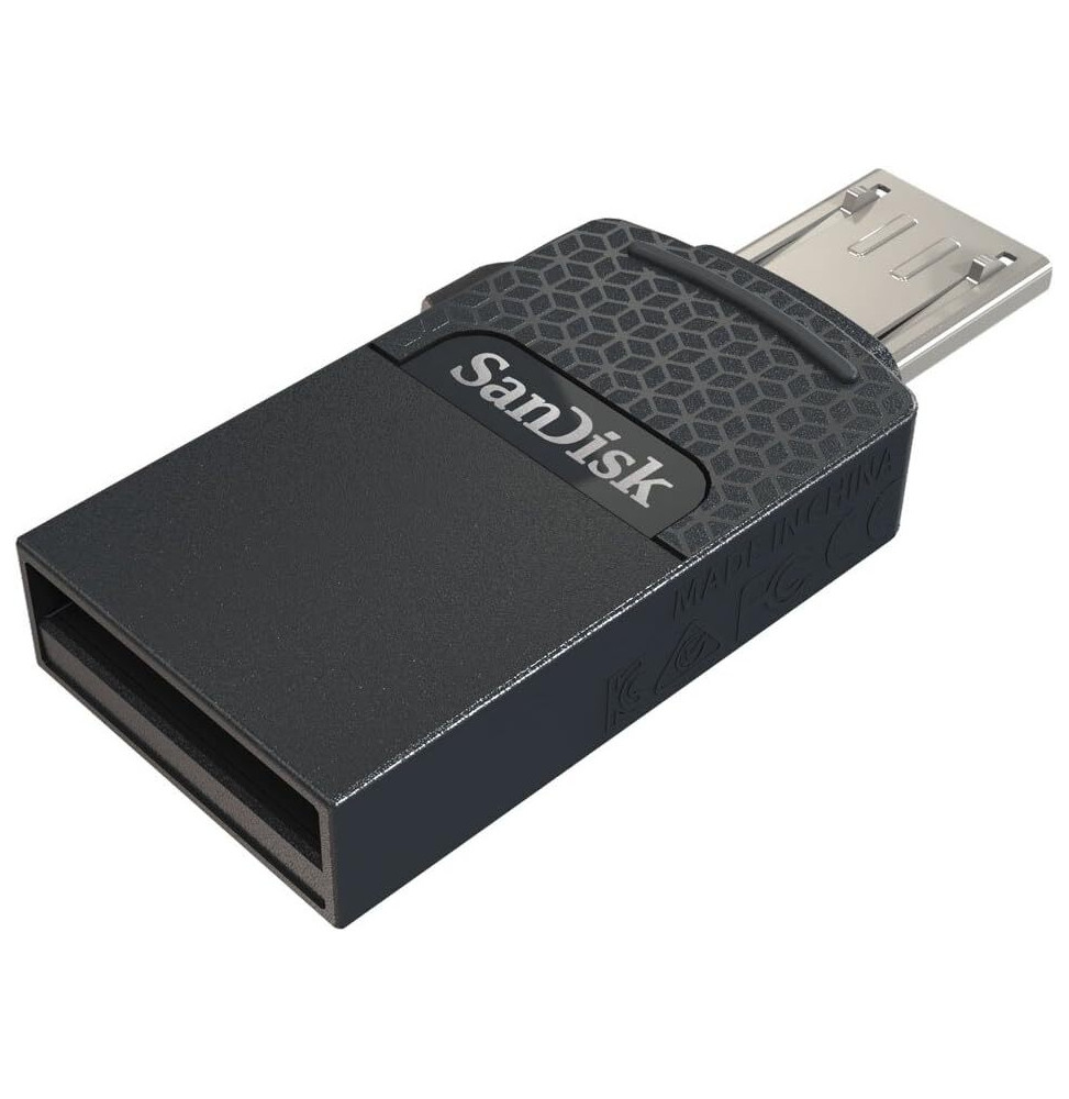 Clé USB SanDisk Ultra m3.0 double connectique micro-USB et USB 3.0 - 32 Go  (SDDD3-032G-G46) prix Maroc