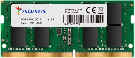 Barrette mémoire ADATA SO-DIMM 8GB DDR4 3200 MHz - PC Portable (AD4S32008G22-SGN)