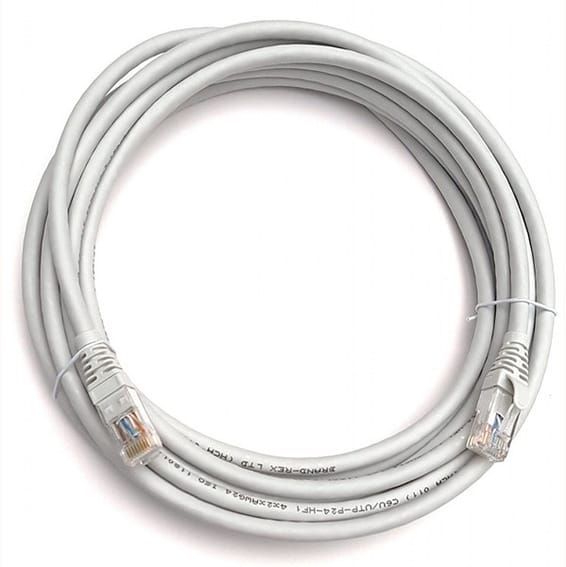 Leviton Cat6Plus 24 AWG U/UTP Stranded 4 Pair RJ45 Patch Cord 5 mètres (C6CPCU050-888BB)