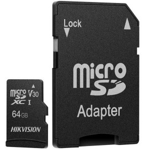 Carte mémoire Hikvision Micro SDHC 64GB CLASS 10 V30 (HS-TF-C1-STD-64G)