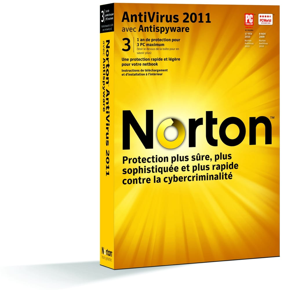 Norton Antivirus 2011 1an/3PCs