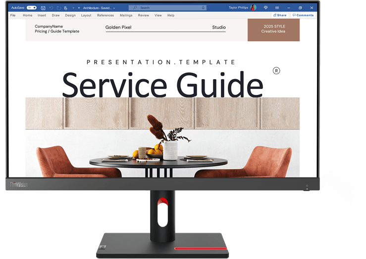 شاشة 23.8 بوصة Full HD Lenovo ThinkVision S24i-30 (63DEKAT3EU) — صورة 1