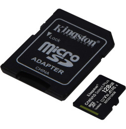 Carte mémoire Kingston Canvas Select Plus 128 Go MicroSDXC UHS-I Classe 10 (SDCS2/128GB)