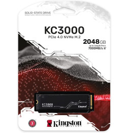 Disque Dur interne SSD Kingston KC3000 M.2 2280 PCIe Gen4 x4 NVMe 3D TLC  2048 Go (SKC3000D/2048G)