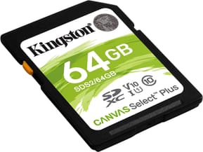 Carte mémoire Kingston Canvas Select Plus 64 Go SDXC UHS-I Classe 10 (SDS2/64GB) — image 3