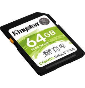 Carte mémoire Kingston Canvas Select Plus 64 Go SDXC UHS-I Classe 10 (SDS2/64GB)