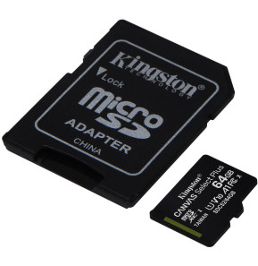 Carte mémoire Kingston Canvas Select Plus 64 Go MicroSDXC UHS-I Classe 10 (SDCS2/64GB)
