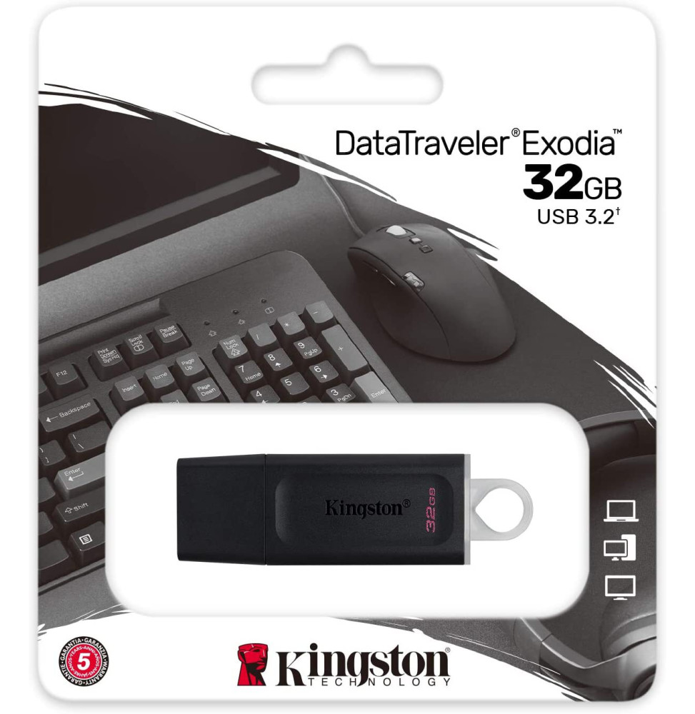 Clé USB Kingston DataTraveler Exodia  USB Type-A 3.2 Gen1 - 32 Go (DTX/32GB)