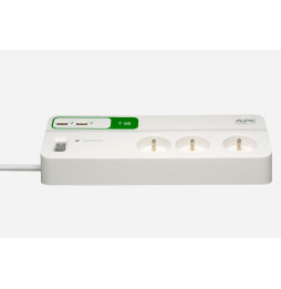 Bloc parafoudre APC Essential SurgeArrest 6 prises France 230V avec 2 ports de chargement USB
