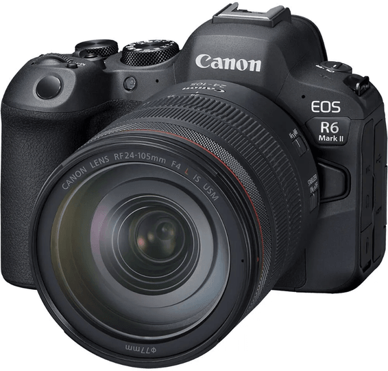Appareil photo hybride Canon EOS R6 Mark II + Objectif RF 24-105MM F/4 L IS USM (5666C014AA)