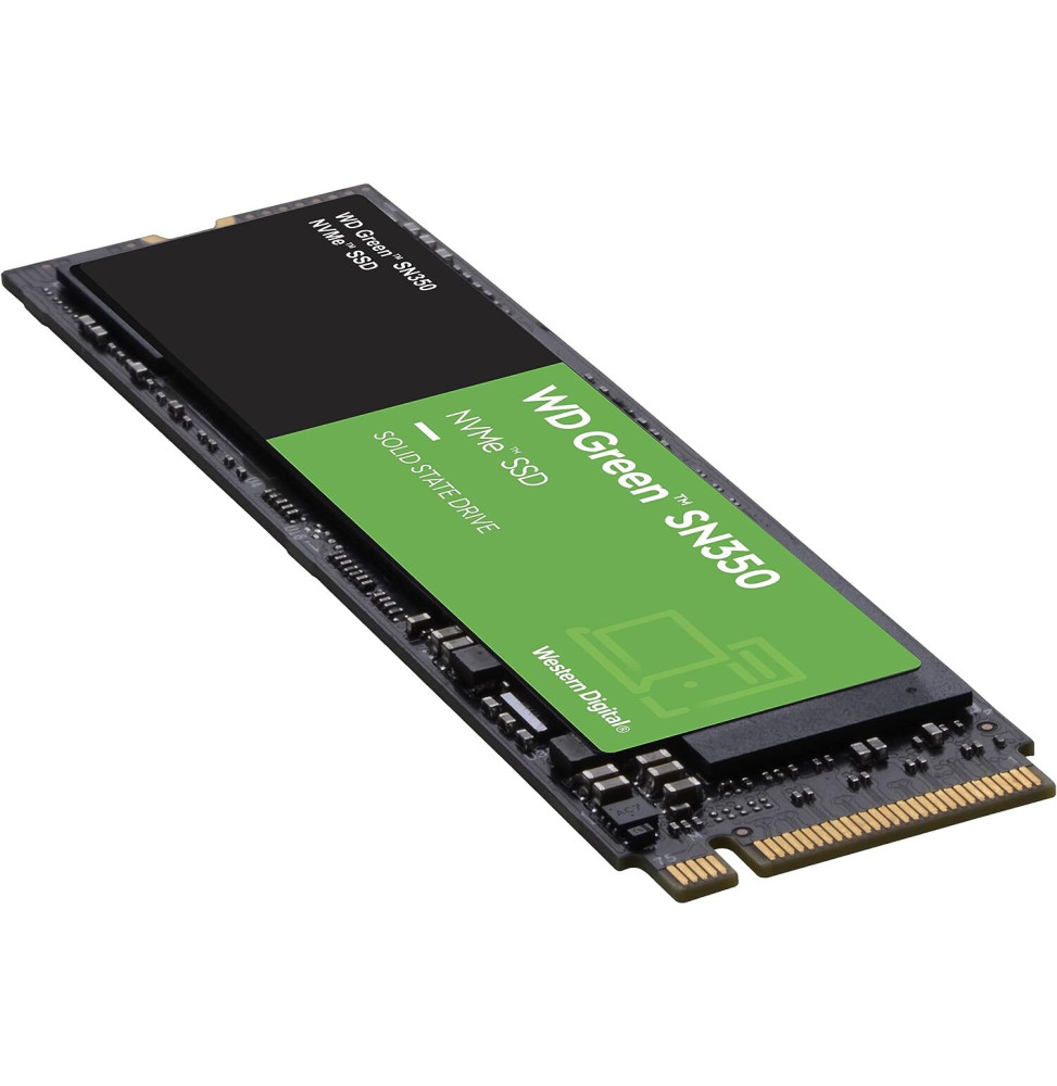 Disque dur interne SSD WD Green SN350 NVMe PCIE M.2 2280 3D NAND 1 To  (WDS100T3G0C-00AZL0) prix Maroc