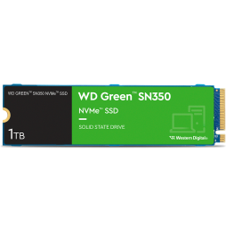 Disque dur interne SSD WD Green SN350 M.2 2280 PCI 3D NAND NVMe 1 To (WDS100T3G0C-00AZL0)