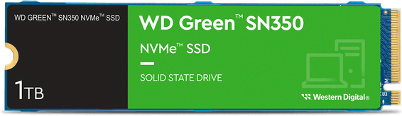 Disque dur interne SSD WD Green SN350 M.2 2280 PCI 3D NAND NVMe 1 To (WDS100T3G0C-00AZL0)