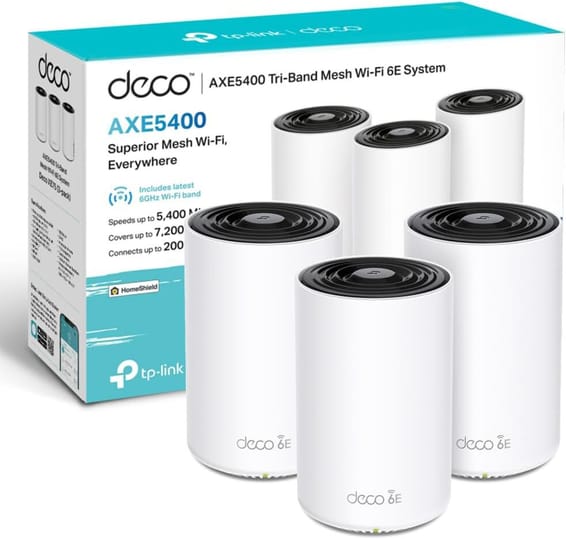 Système WiFi 6E TP-Link Deco XE75 mesh AXE5400 pour toute la maison 3 packs (DECOXE75_3-PACK)