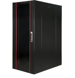 Armoire hyperline Lande 26U 19P 600x1000mm avec porte avant en verre à ouverture (LN-HL26U6010-BL-B)