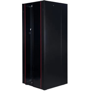 Armoire hyperline Lande 32U 19P 800x800mm avec porte avant en verre à double ouverture (LN-HL32U8080-BL-B)