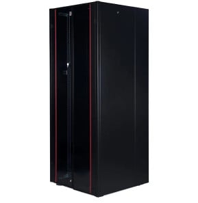 Armoire hyperline Lande 36U 19P 800x800mm avec porte avant en verre à double ouverture (LN-HL36U8080-BL-B)