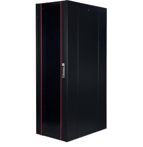 Armoire hyperline Lande 42U 19P 600x600mm avec porte avant en verre à ouverture (LN-HL42U6060-BL-B)