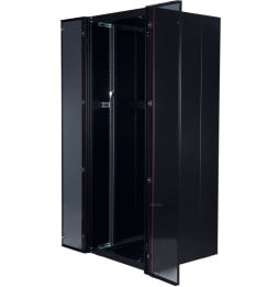 Armoire hyperline Lande 42U 19P 800x1000mm avec porte avant en verre à double ouverture (LN-HL42U8010-BL-B)