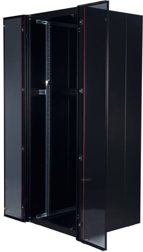 Armoire rack Lande HYPERline 42U 19" 800×1000 mm – porte avant verre double battant (LN-HL42U8010-BL-B) — image 2