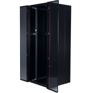 Armoire hyperline Lande 42U 19P 800x1000mm avec porte avant en verre à double ouverture (LN-HL42U8010-BL-B)