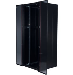 Armoire hyperline Lande 42U 19P 800x800mm avec porte avant en verre à double ouverture (LN-HL42U8080-BL-B)