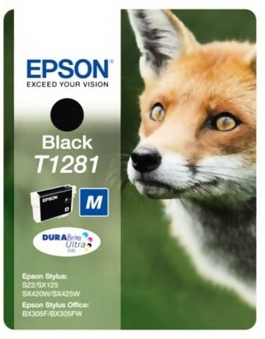 Cartouche d'encre Epson Noir T1281 Renard DURABrite Ultra Ink