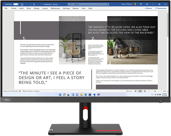 Écran 27" Full HD Lenovo ThinkVision S27i-30 (63DFKAT4EU)