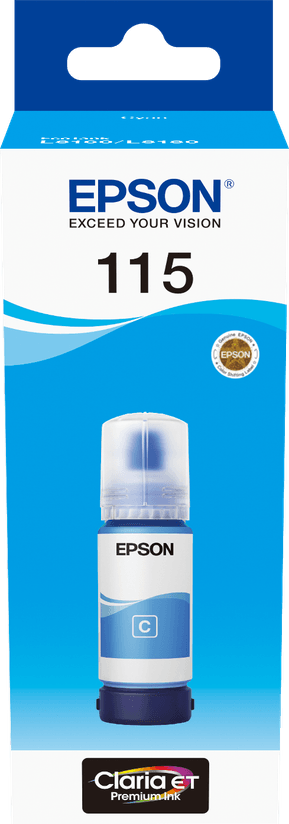 Epson 115 Cyan - Bouteille d'encre Epson EcoTank d'origine (C13T07D24A)