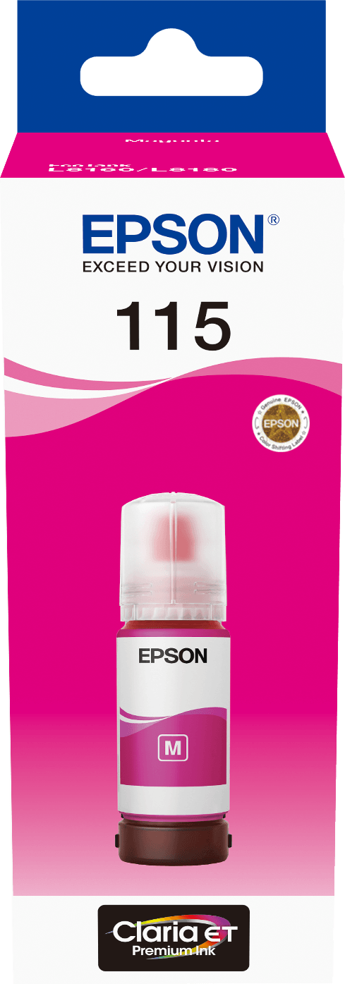 زجاجة حبر Epson EcoTank أصلية Epson 115 أرجواني (C13T07D34A) — صورة 1