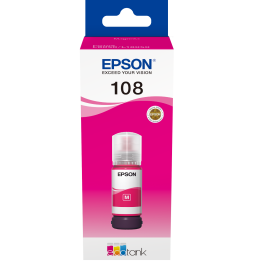 Epson 108 Magenta - Bouteille d'encre Epson EcoTank d'origine (C13T09C34A)