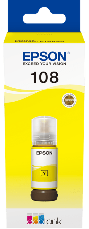 Epson 108 Jaune - Bouteille d'encre Epson EcoTank d'origine (C13T09C44A) — image 2
