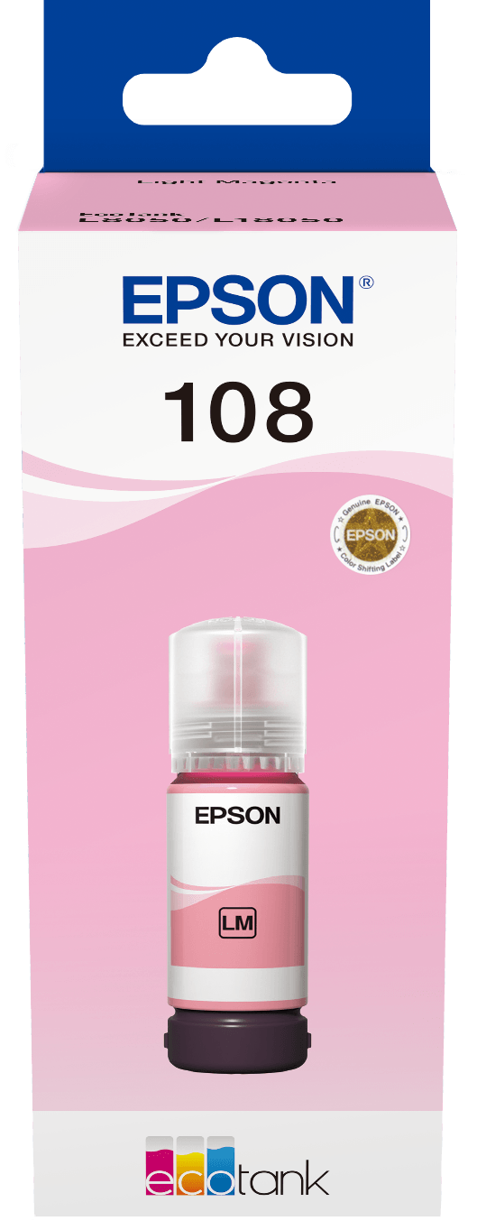 Epson 108 Light Magenta - Original Epson EcoTank Ink Bottle (C13T09C64A) — image 2