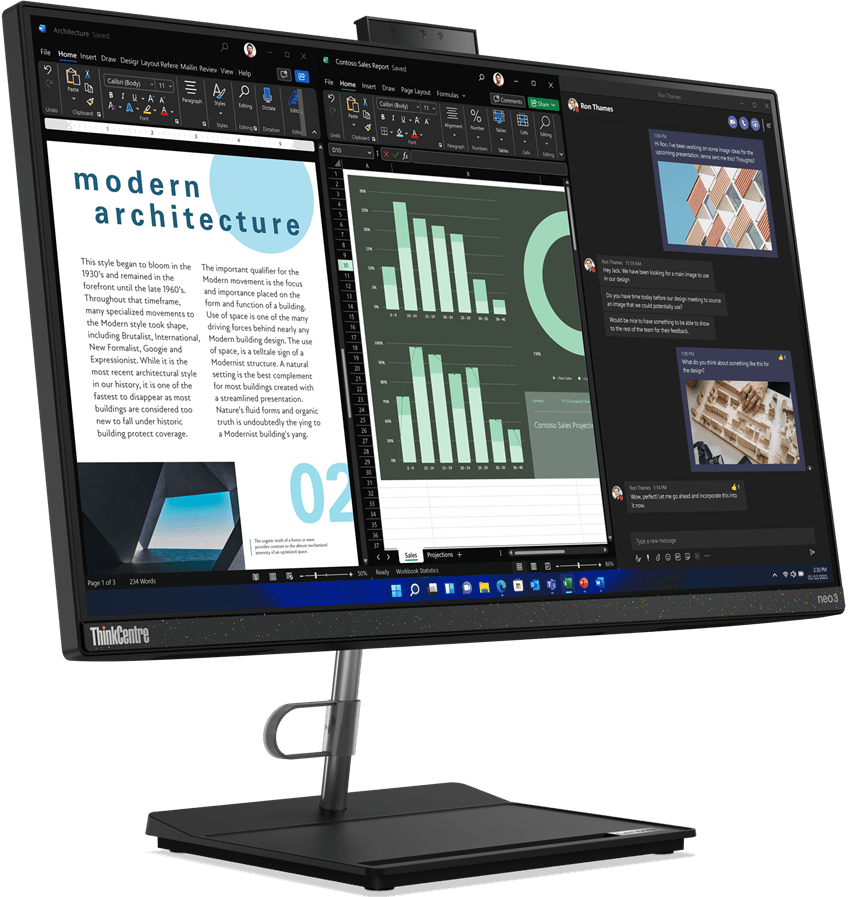 Ordinateur Tout-en-un Lenovo ThinkCentre neo 30a 22 (12B30029FM) — image 3