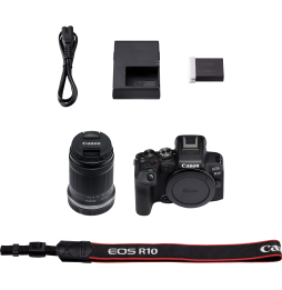 Appareil photo hybride Canon EOS R10 + objectif RF-S 18-150mm F3.5-6.3 IS STM (5331C017AA)