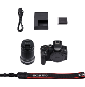 Appareil photo hybride Canon EOS R10 + objectif RF-S 18-150mm F3.5-6.3 IS STM (5331C017AA)