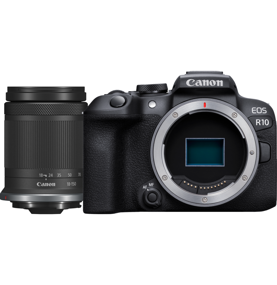 Appareil photo hybride Canon EOS R10 + objectif RF-S 18-150mm F3.5-6.3 IS STM (5331C017AA)