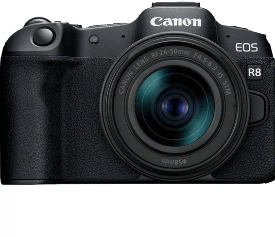 Appareil photo hybride Canon EOS R8 + objectif RF 24-50mm F4.5-6.3 IS STM (5803C013AA)