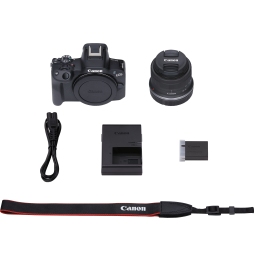Appareil photo hybride Canon EOS R50 + objectif RF-S 18-45mm F4.5-6.3 IS STM (5811C013AA)
