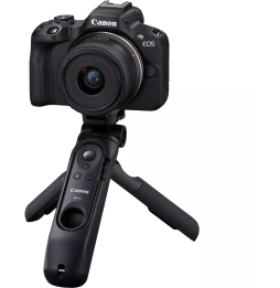 Canon EOS R50 Blanc + Objectif RF-S 18-45mm - Hybride 24MP Pour Vlogging Et Photos Pro - 4K/30p, WiFi