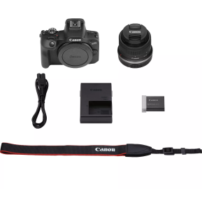 Appareil photo hybride Canon EOS R100 + objectif RF-S 18-45mm F4.5-6.3 IS STM (6052C013AA)