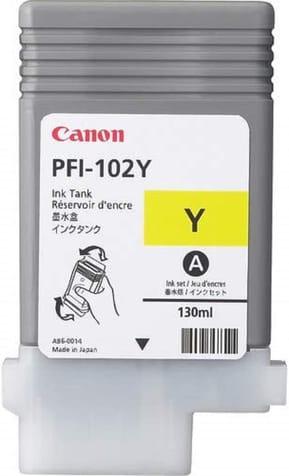 Canon PFI-102 Jaune - Cartouche d'encre Canon d'origine (0898B001AA)