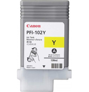 Canon PFI-102 Jaune - Cartouche d'encre Canon d'origine (0898B001AA)
