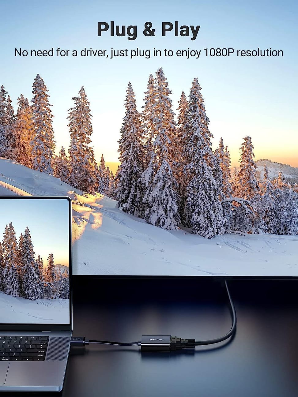 Ugreen HDMI to VGA Adapter with audio (40248) — image 4