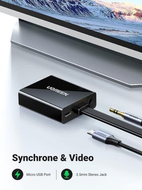 Adaptateur Ugreen HDMI vers VGA avec audio (40248) — image 3