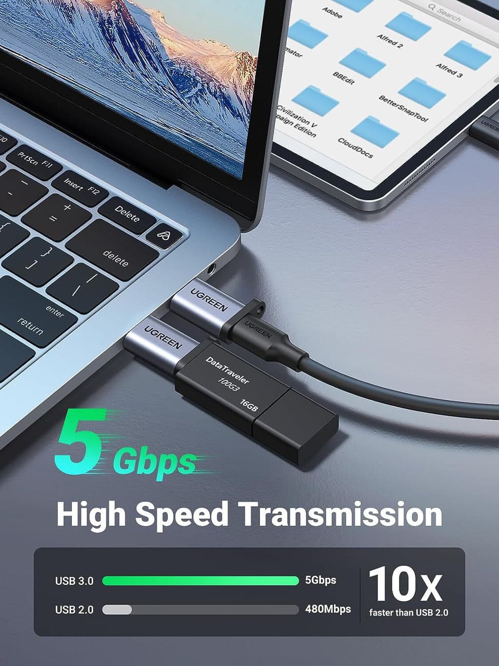 Ugreen USB 3.0 to USB-C Female Adapter (50533) — image 3