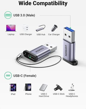 Adaptateur Ugreen USB 3.0 vers USB-C female (50533) — image 5