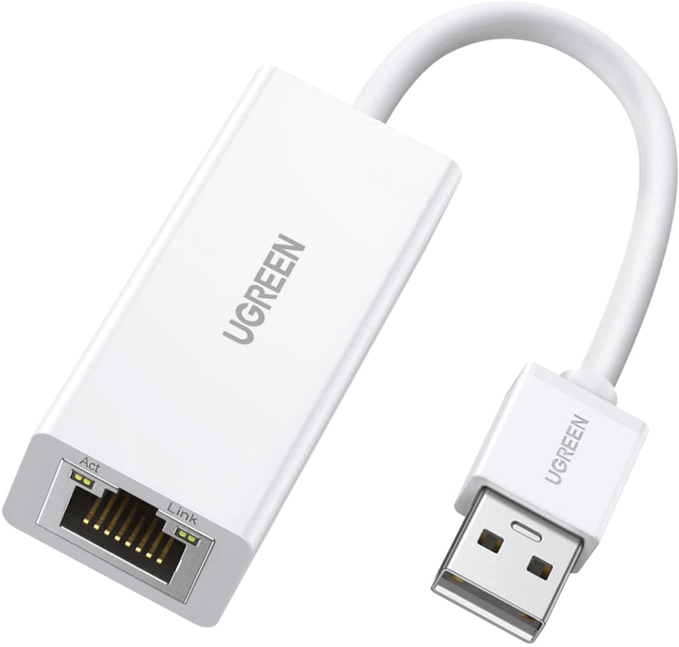 Adaptateur Ugreen USB 2.0 vers Ethernet RJ45 Réseau à 100Mbps - Blanc (20253)