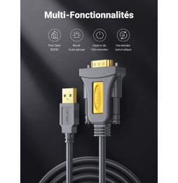 Câble Série Ugreen Câble USB 2.0 vers RS232 DB9 Mâle - 1.5 mètre (20211)