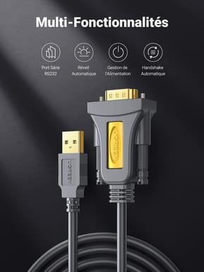 Câble Série Ugreen Câble USB 2.0 vers RS232 DB9 Mâle - 1.5 mètre (20211) — image 4